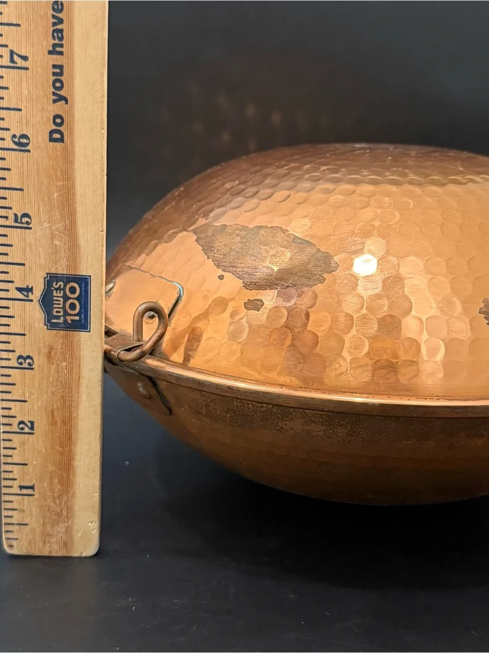 Vintage Portuguese Cataplana Hammered 10” Copper Cooking Vessel Steaming Pot